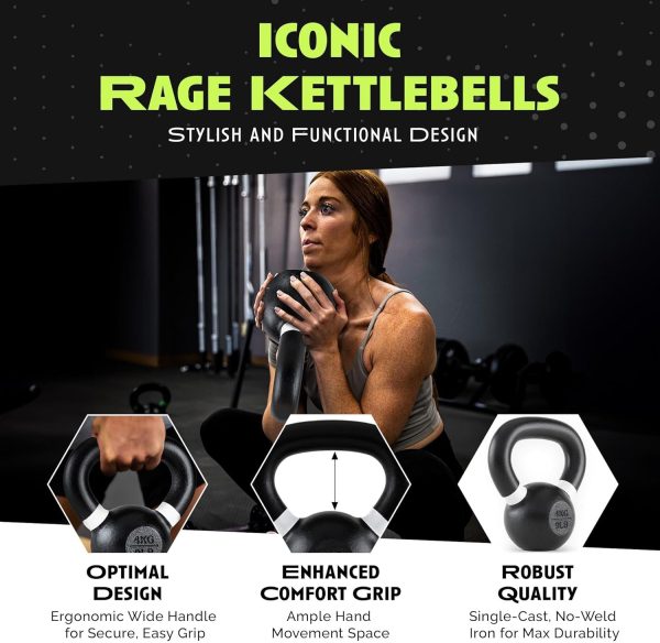 Kettlebells, Single-cast Iron, No-welded Joints, Wide Handle...