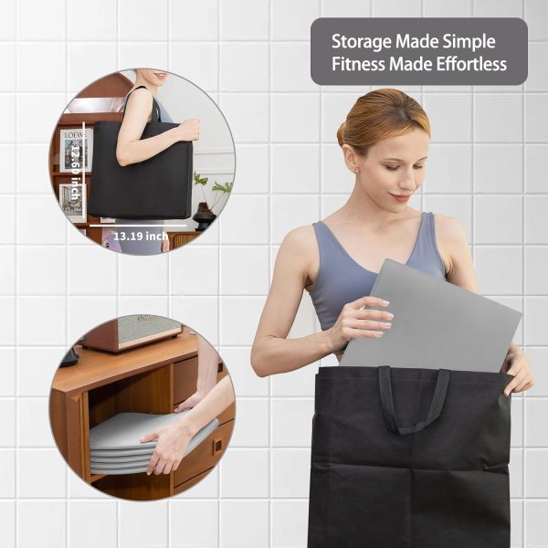 Foldable Yoga Mat with Carrying Bag 72" L x 24" W x 0.24 Inc...