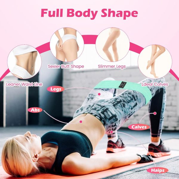 4 fabric hip lift resistance bands for men and women-hip and...