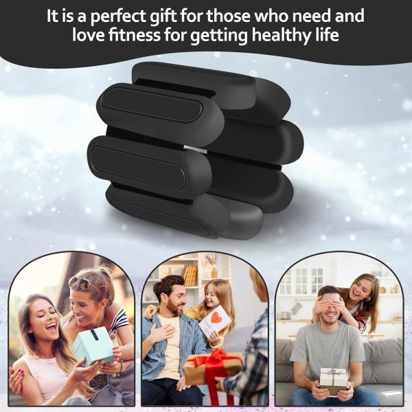Adjustable Wrist & Ankle Weights Set of 2(1Lbs Each), Premiu...