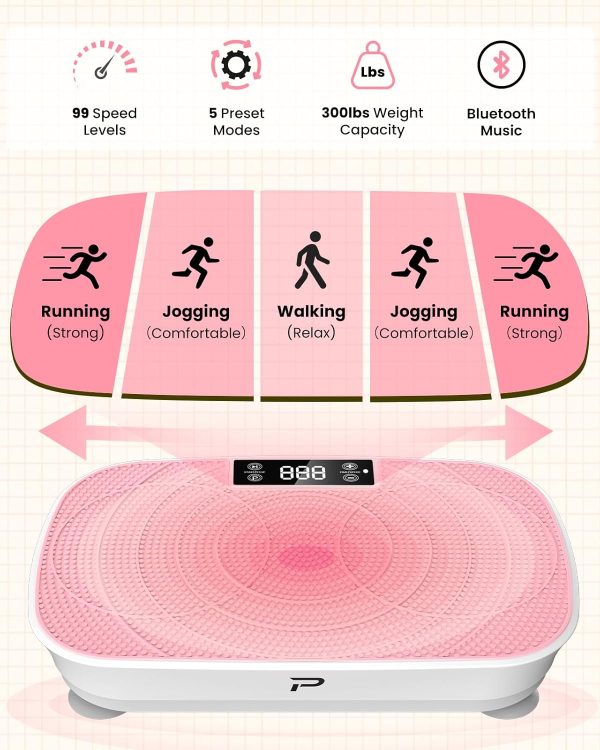 Vibration Plate Exercise Machine with Bluetooth, Vibration P...