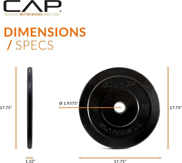 CAP Barbell Rubber Olympic Bumper Plate | Multiple Options/C...
