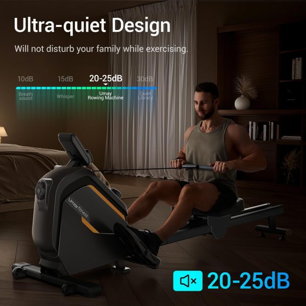 UMAY Rowing Machine, Magnetic Rower with Extended Slide Rail...