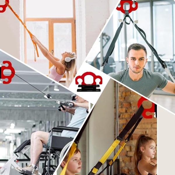3Pcs Resistance Band Wall Anchor with Screws, Iron Resistanc...