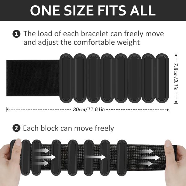 Adjustable Wrist & Ankle Weights Set of 2(1Lbs Each), Premiu...