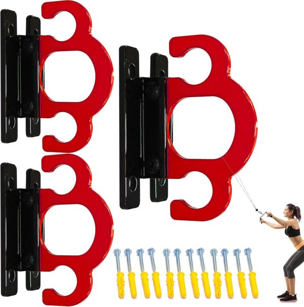 3Pcs Resistance Band Wall Anchor with Screws, Iron Resistanc...