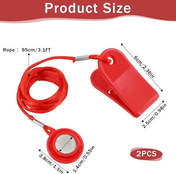 2 Pcs Universal Treadmill Magnetic Safety Key, Running Machi...