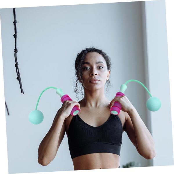 Cordless Skipping Rope Pulley Jump Rope for Fitness Weighted...