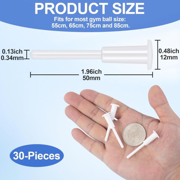 30Pcs Exercise Ball Plug Replacement kit, Yoga Ball Fitness ...