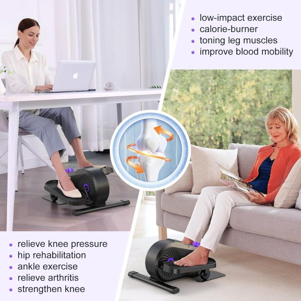 FUNMILY Under Desk Elliptical, Under Desk Bike Pedal Exercis...