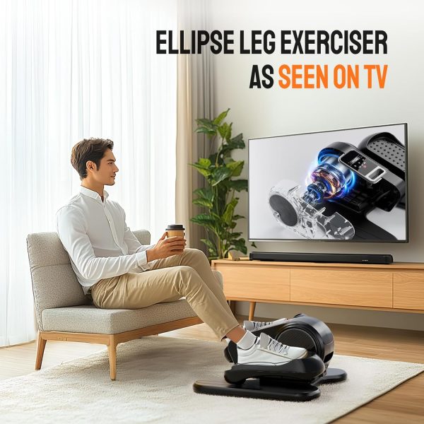 Under Desk Elliptical Machine for Home Workout, 12 Levels Sp...