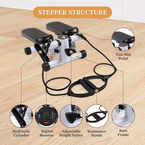 YSSOA Mini Steppers for Exercise at Home, Stair Stepper with...