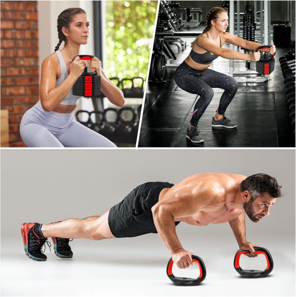 Adjustable Dumbbells Set 22LBS/33LBS/44LBS/55LBS/66LBS Free ...