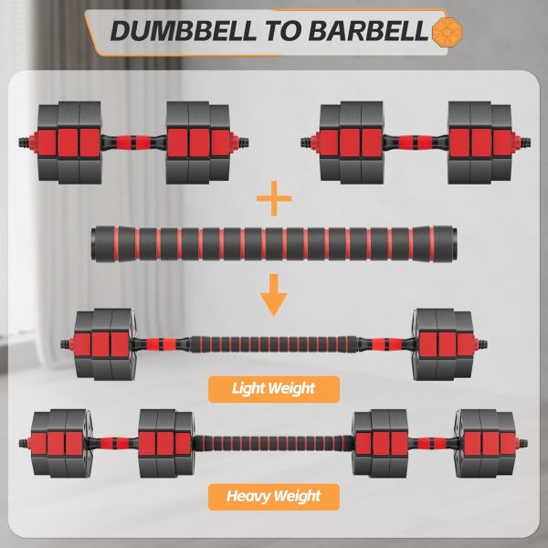 BIERDORF Professional Grade Adjustable Weights Dumbbells Set...