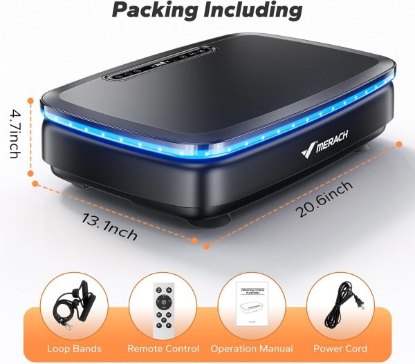 MERACH Vibration Plate Exercise Machine, Vibrating Plate wit...