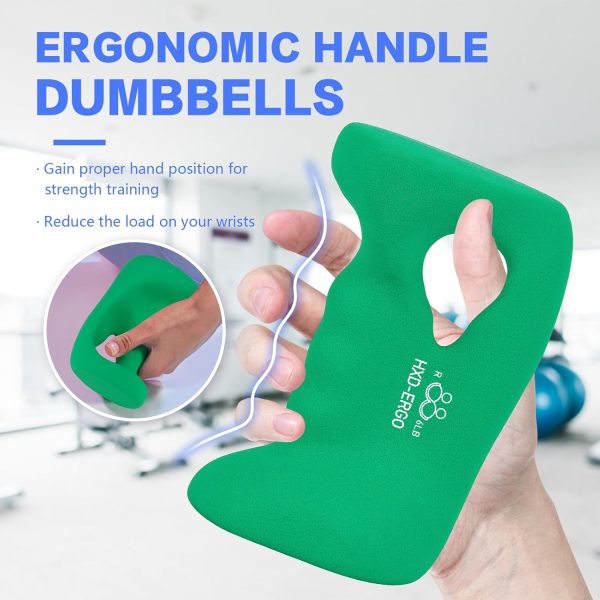 Ergonomic Dumbbells Weights Set-Hand Weights for Women at Ho...