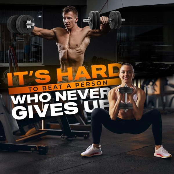Yes4All Pair of Threaded Dumbbell Handles 14/16/18/24 inch, ...
