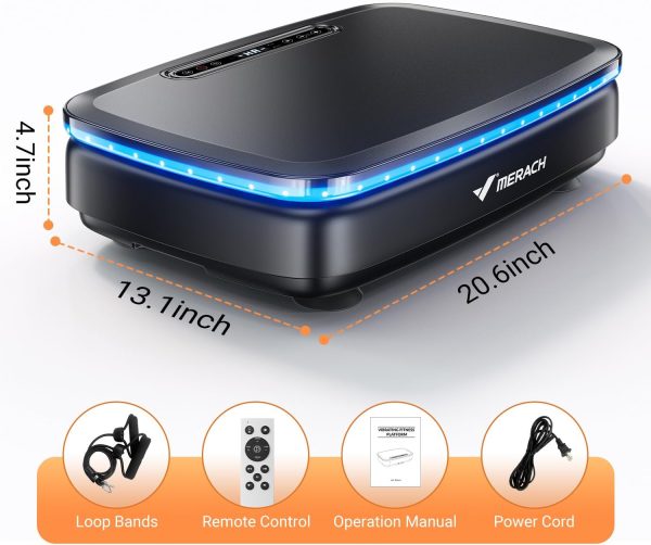 MERACH Vibration Plate Exercise Machine, Vibrating Plate wit...