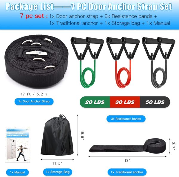 Brebebe Door Anchor Strap for Resistance Bands Exercises, Mu...