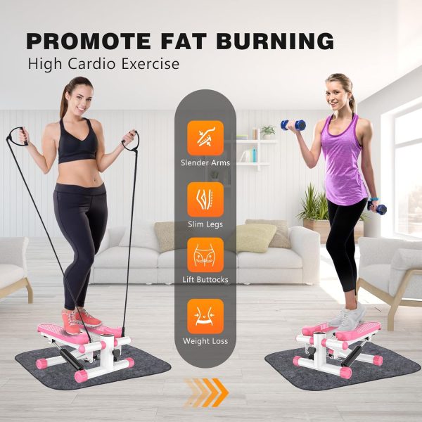 Mini Stair Steppers with Resistance Bands: Twist Workout Equ...