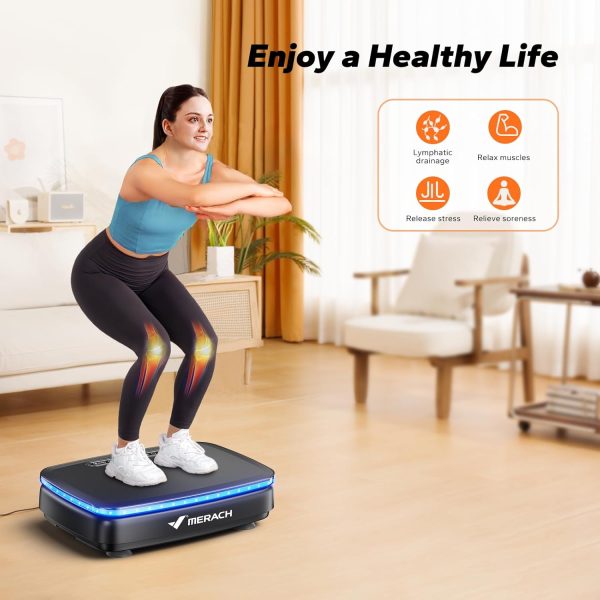 MERACH Vibration Plate Exercise Machine, Vibrating Plate wit...