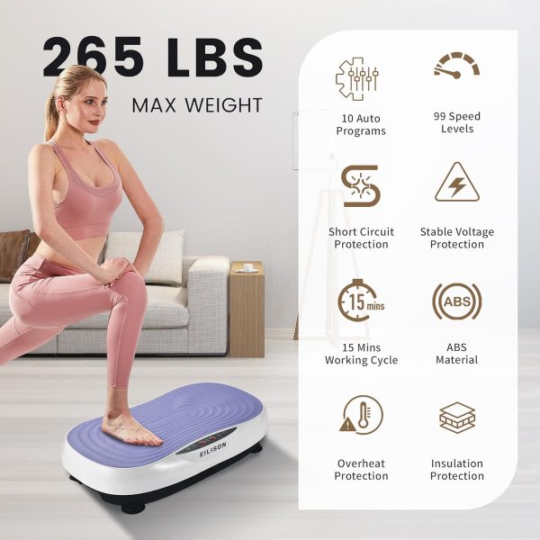 EILISON Glory Vibration Plate Exercise Machine - Whole Body ...