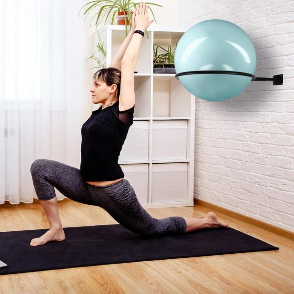 Yoga Ball HolderLarge Stability Ball Wall RackYoga Ball Stor...