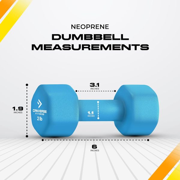 Neoprene Coated Dumbbell Sets of 2, Hand weight Dumbbells An...