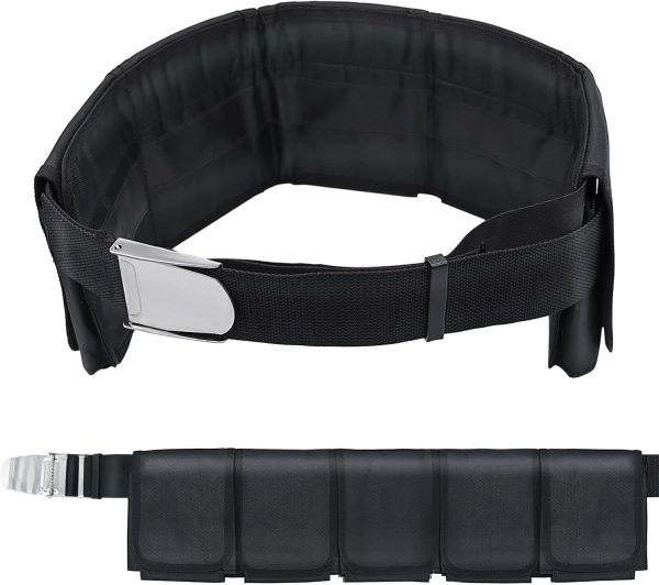 Scuba Weight Belt with 5 Pockets, Quick-Release Buckle Divin...