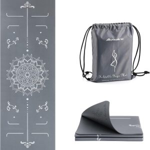Avoalre Foldable Travel Yoga Mat 1/8” (3mm) Thick, 24"W & 32...