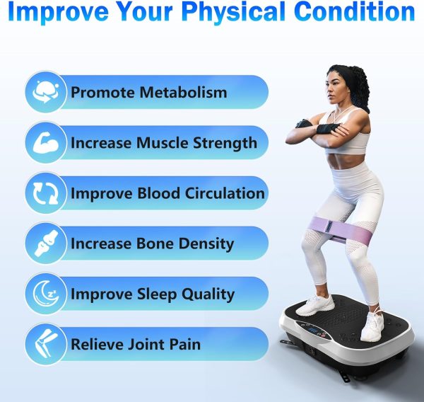 Vibration Plate Exercise Machine for Lymphatic Drainage, Wei...