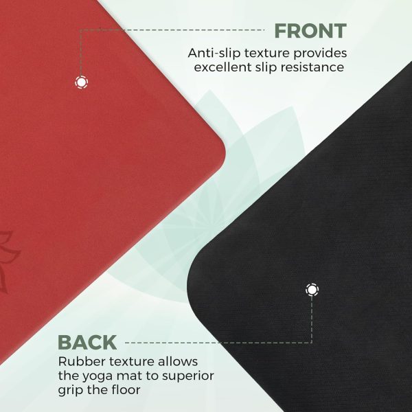 U&M Yoga Mat Non-Slip, Exercise Mat with Carrying Strap for ...