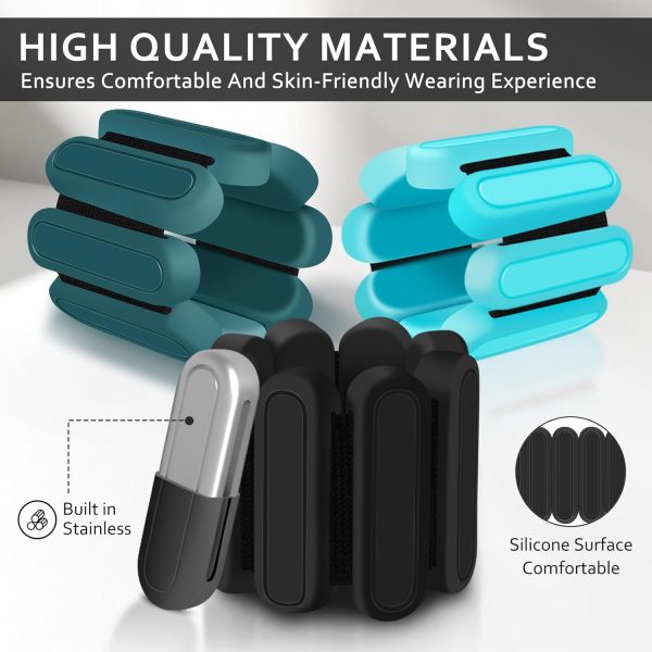 Adjustable Wrist & Ankle Weights Set of 2(1Lbs Each), Premiu...