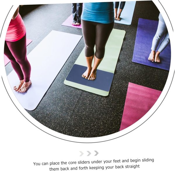 4pcs Tpe Yoga Mat Wheel Stretching Mat Mats Workout Cushion ...