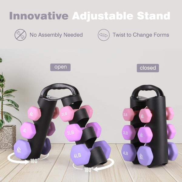 LIONSCOOL Set of 2 Neoprene Coated Dumbbell Hand Weights, An...