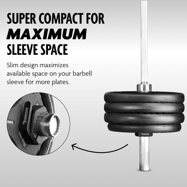 DMoose Fitness Barbell Clips 2" (Pair) - Quick Release Olymp...