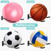 Metal Exercise Ball Holder Wall Mount(Set of 2),Black Yoga B...