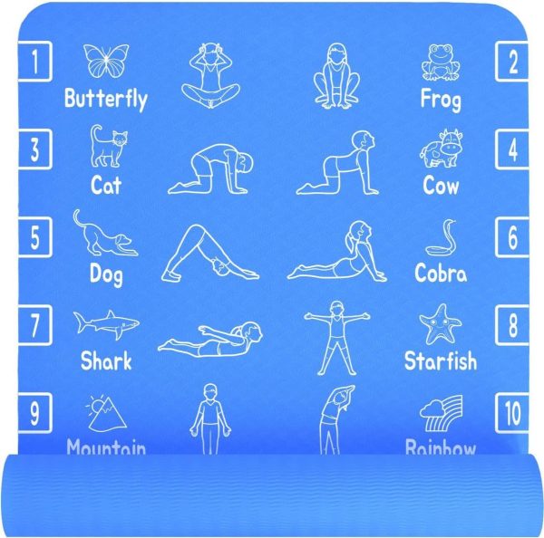 Kids Yoga Mat - Non-Slip Lightweight TPE Exercise Mat - Idea...