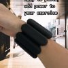 Black Wrist Ankle Weights for Women Men, 2pcs Adjustable Sil...