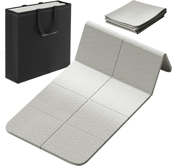 Foldable Yoga Mat with Carrying Bag 72" L x 24" W x 0.24 Inc...