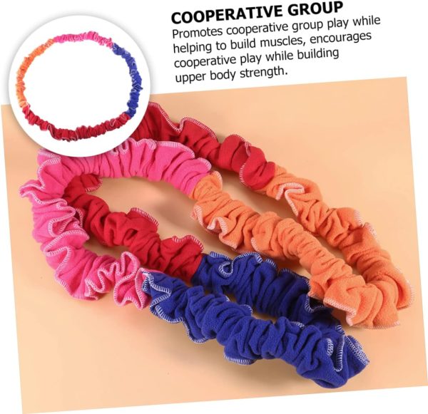 KICHOUSE 1pc Rally Ring Elastic Rainbow Rope Elastic Fleece ...