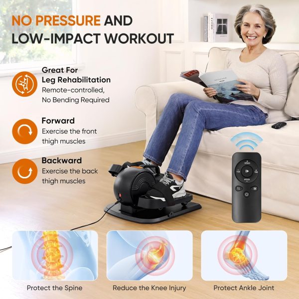 Dripex Under Desk Elliptical Machine, Mini Ellipse Leg Exerc...