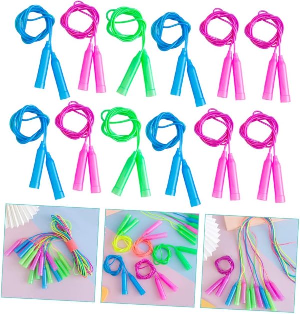12pcs Color Skipping Rope Speed Rope Adjustable Weighted Jum...