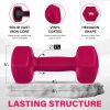 Yes4All Vinyl Hexagon Dumbbell - Dumbbells Set of 2 Hand Wei...