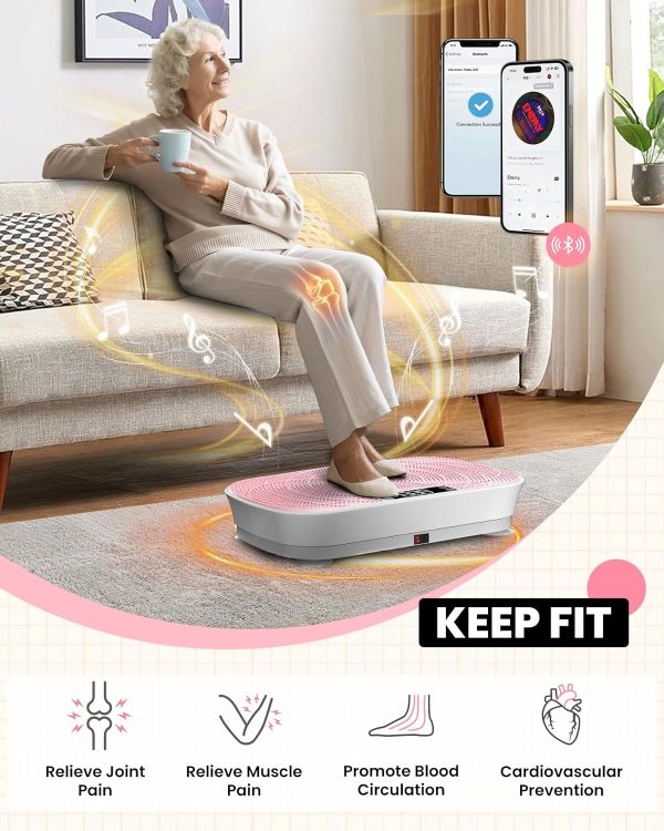 Vibration Plate Exercise Machine with Bluetooth, Vibration P...