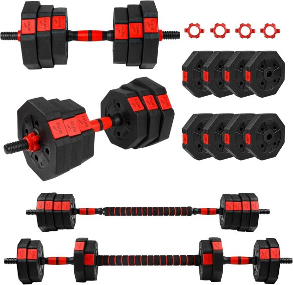 Adjustable Dumbbells Set 22LBS/33LBS/44LBS/55LBS/66LBS Free ...
