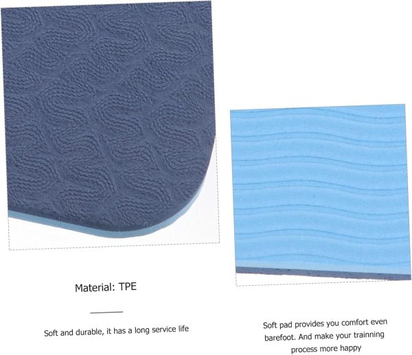 4pcs Tpe Yoga Mat Cushion Yoga Mats Pads Workout Gym Wheel S...