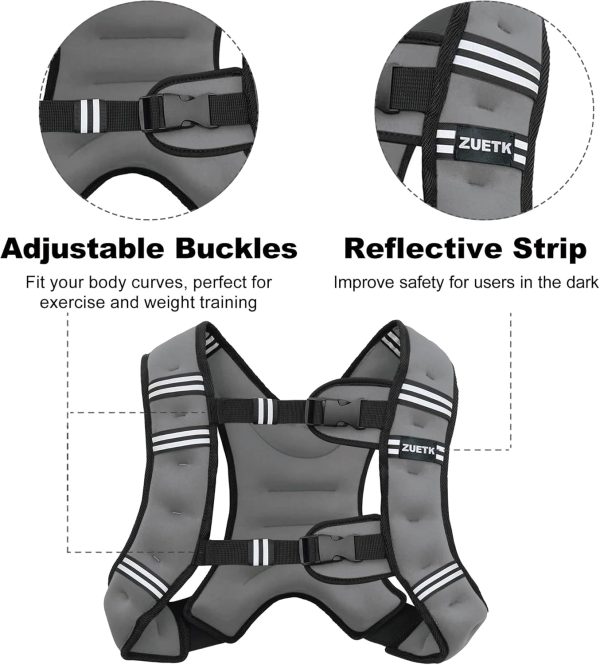 Weighted Vest, 6lb/8lb/12lb/16lb/20lb/25lb/30lb Weight Vest ...