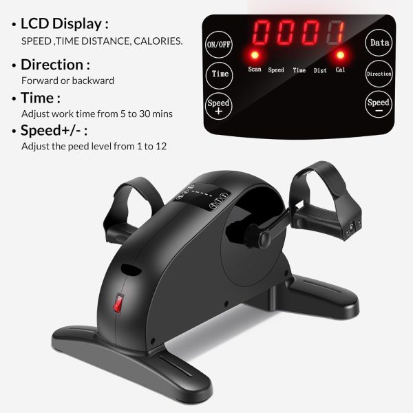 Electric Pedal Exercicse Mini Motorized Exercise Bike for Le...