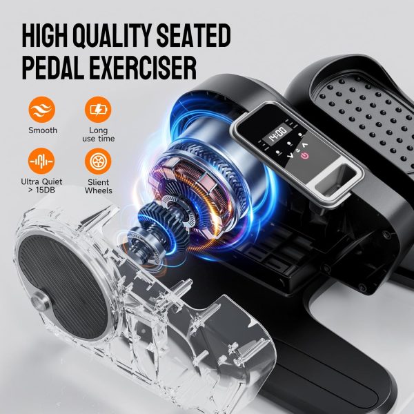 Under Desk Elliptical Machine for Home Workout, 12 Levels Sp...